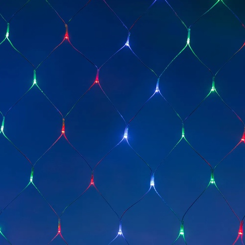 Светодиодная гирлянда ARD-NETLIGHT-HOME-1800x1500-CLEAR-180LED RGB (230V, 15W) (Ardecoled, IP20)