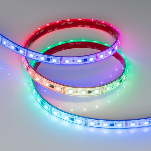 Лента светодиодная герметичная DMX-PS-B60-12mm 12V RGB-PX3 (14 W/m, IP67, 5060, 5m) (Arlight, -)