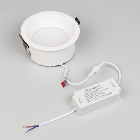 Светильник MS-DROP-BUILT-R137-24W Day4000 (WH, 90 deg, 230V) (Arlight, IP54 Металл, 5 лет)