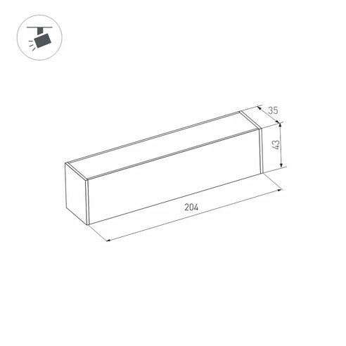 Светильник MAG-FLAT-45-L205-6W Warm3000 (BK, 100 deg, 24V, DALI) (Arlight, IP20 Металл, 3 года)