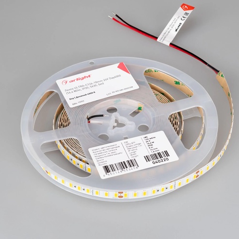 Лента светодиодная ULTRA-C126-10mm 24V Day4000 (14.4 W/m, IP20, 5630, 5m) (Arlight, высок.эфф.200 лм/Вт)