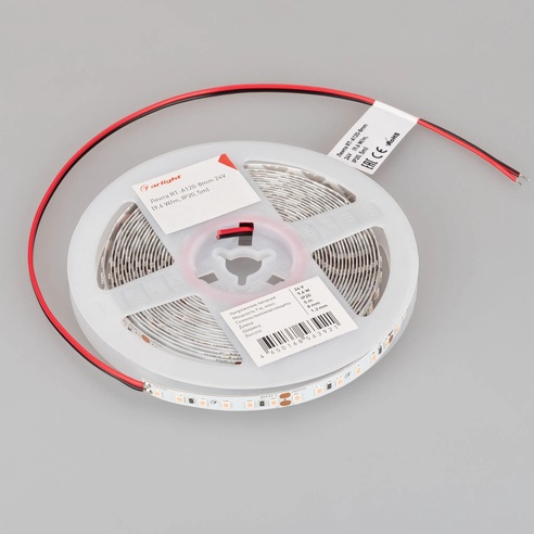 Лента светодиодная RT-A120-8mm 24V Peach Fuzz (9.6 W/m, IP20, 5m) (Arlight, -)