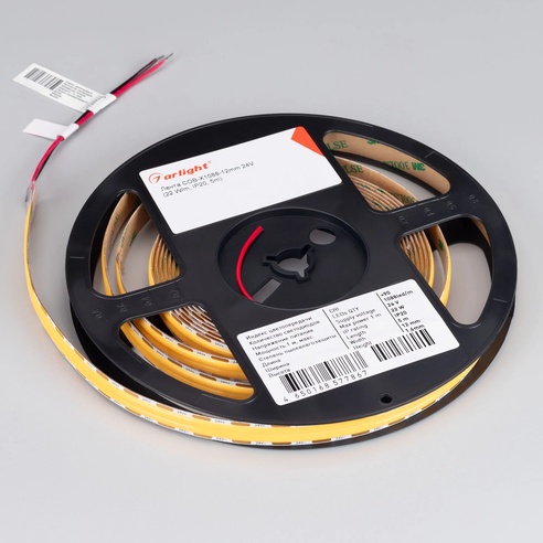 Лента светодиодная COB-X1088-12mm 24V Warm2700 (22 W/m, IP20, 5m) (Arlight, 5 лет)