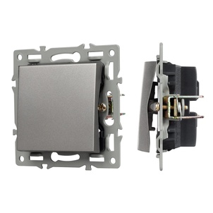 Механизм выключателя одноклавишный проходной SWT-MKP1-PL-GR (250V, 16A) (Arlight, -)