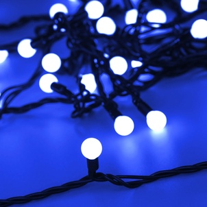 Светодиодная гирлянда ARD-BALL-CLASSIC-D13-10000-BLACK-100LED BLUE (230V, 7W) (Ardecoled, IP65)