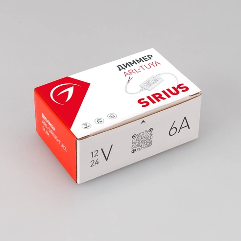 Диммер ARL-SIRIUS-TUYA-RGBW-SUF Slim (12-24V, 4x1.5A, 2.4G) (Arlight, IP20 Пластик, 3 года)