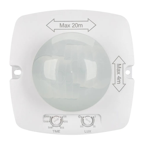 Датчик NAVE-PIR-UP-S102x102-500W-WH (230V, 2.17A, MULTI) (Arlight, IP20 Пластик, 5 лет)