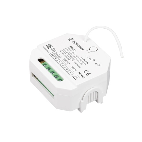 INTELLIGENT ARLIGHT Релейный модуль SMART-701-72-WTI-WTO-PS-IN  (230V, 1x15A, TUYA Wi-Fi, 2.4G) (IARL, IP20 Пластик, 5 лет)