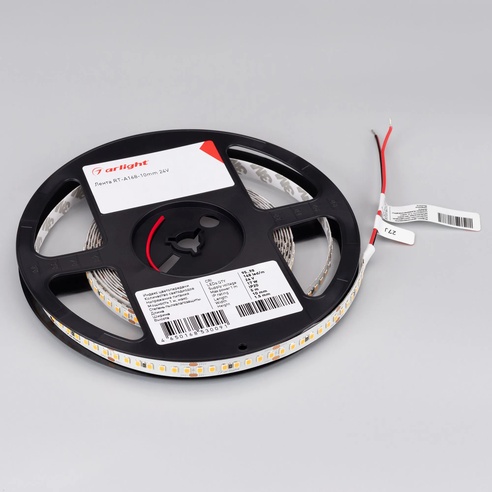 Лента светодиодная RT-A168-10mm 24V Warm2700 CRI98 (17 W/m, IP20, 2835, 5m) (Arlight, Открытый)