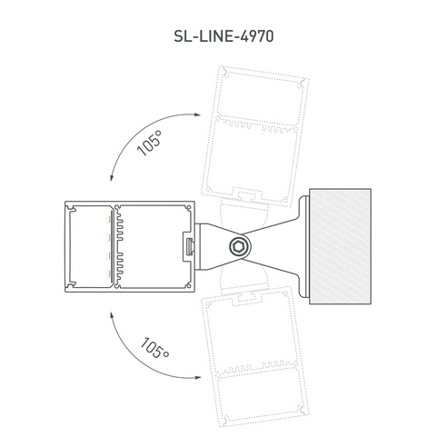 Профиль с экраном SL-LINE-4970-2500 BLACK+OPAL (Arlight, Алюминий)