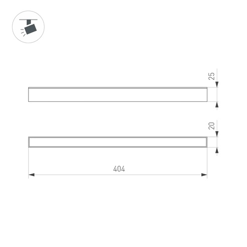 Светильник MAG-FLAT-25-L400-12W Day4000 (BK, 100 deg, 24V) (Arlight, IP20 Металл, 3 года)