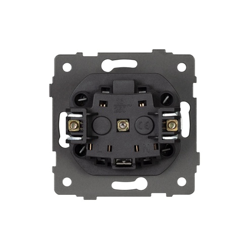 Механизм розетки влагозащищённый SCT-MCP-PL-BK-V (250V, 16A) (Arlight, -)