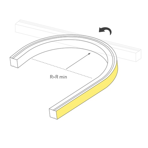 Лента светодиодная герметичная SPI MOONLIGHT-TOP-B84-13x12mm 24V RGB-PX7 (18 W/m, IP67, 5m, wire x2) (Arlight, Силикон)
