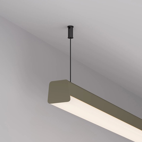 Профиль с экраном LINE-D-3734-2000 TETRA OLIVE GREY+OPAL  (Arlight, Алюминий)