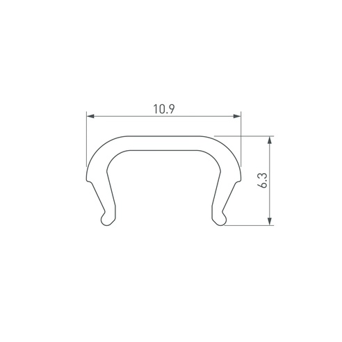 Экран LINE-D-1111-2000 OPAL (Arlight, Пластик)