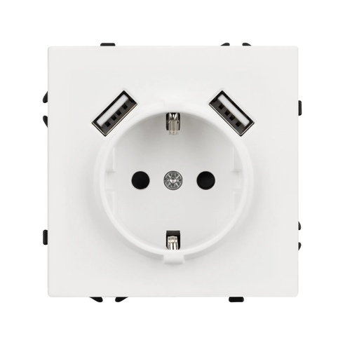 Механизм розетки с USB зарядкой SCT-NOBE-MUAA-SFPL-WH (230V, 16A) (Arlight, -)
