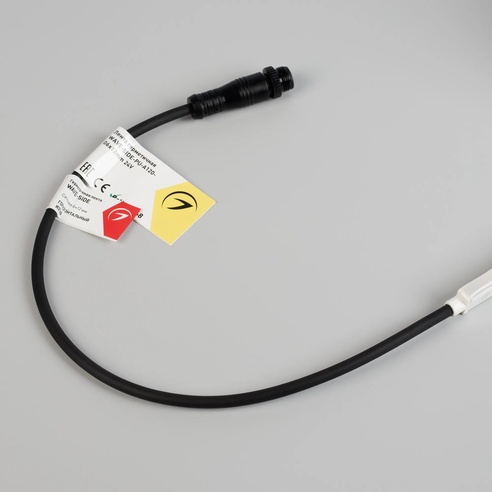 Лента герметичная WAVE-SIDE-PU-A120-06x12mm 24V Warm2700 (8 W/m, IP68, 5m, wire x2) (Arlight, Вывод боковой, 3 года)