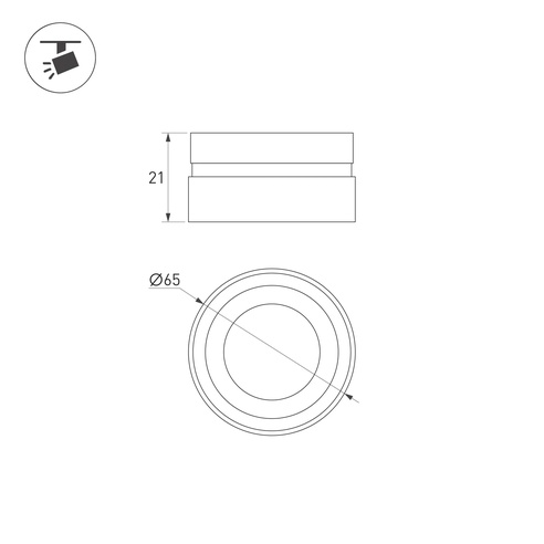 Насадка с фиксированным углом LGD-ARTIFACT-LENS-R65 (WH, 15 deg) (Arlight, Металл)