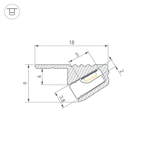 Профиль SL-MINI-SHELF-H9-2000 ANOD OLIVE GREY (Arlight, Алюминий)