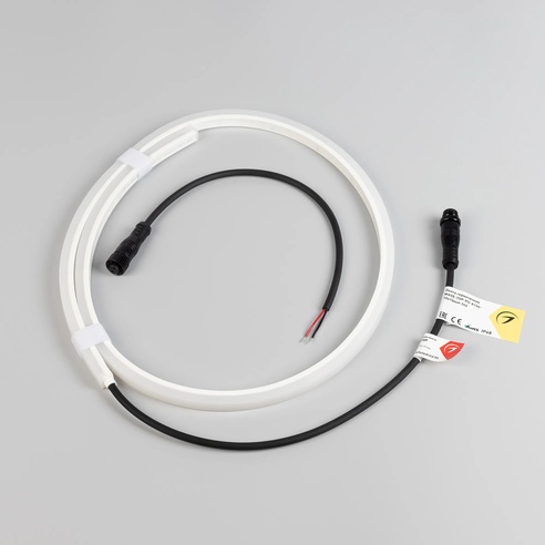 Лента герметичная WAVE-TOP-PU-A144-10x10mm 24V Warm2700 (5 W/m, IP68, 1m, wire x1) (Arlight, Вывод боковой, 3 года)