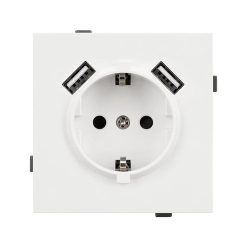 Механизм розетки с USB зарядкой SCT-TENDO-MUAA-SFPL-WH (230V, 16A) (Arlight, -)