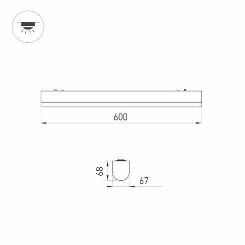 Светильник ALT-LARGO-MOTION-600-15W Day4000 (WH, 120 deg, 230V) (Arlight, IP65 Пластик, 5 лет)