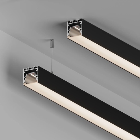 Профиль LINE-3535-TRAY-3000 BLACK (Arlight, Алюминий)