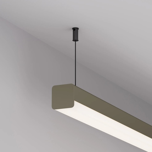 Профиль с экраном LINE-D-3030-2000 SQUARE OLIVE GREY+OPAL  (Arlight, Алюминий)