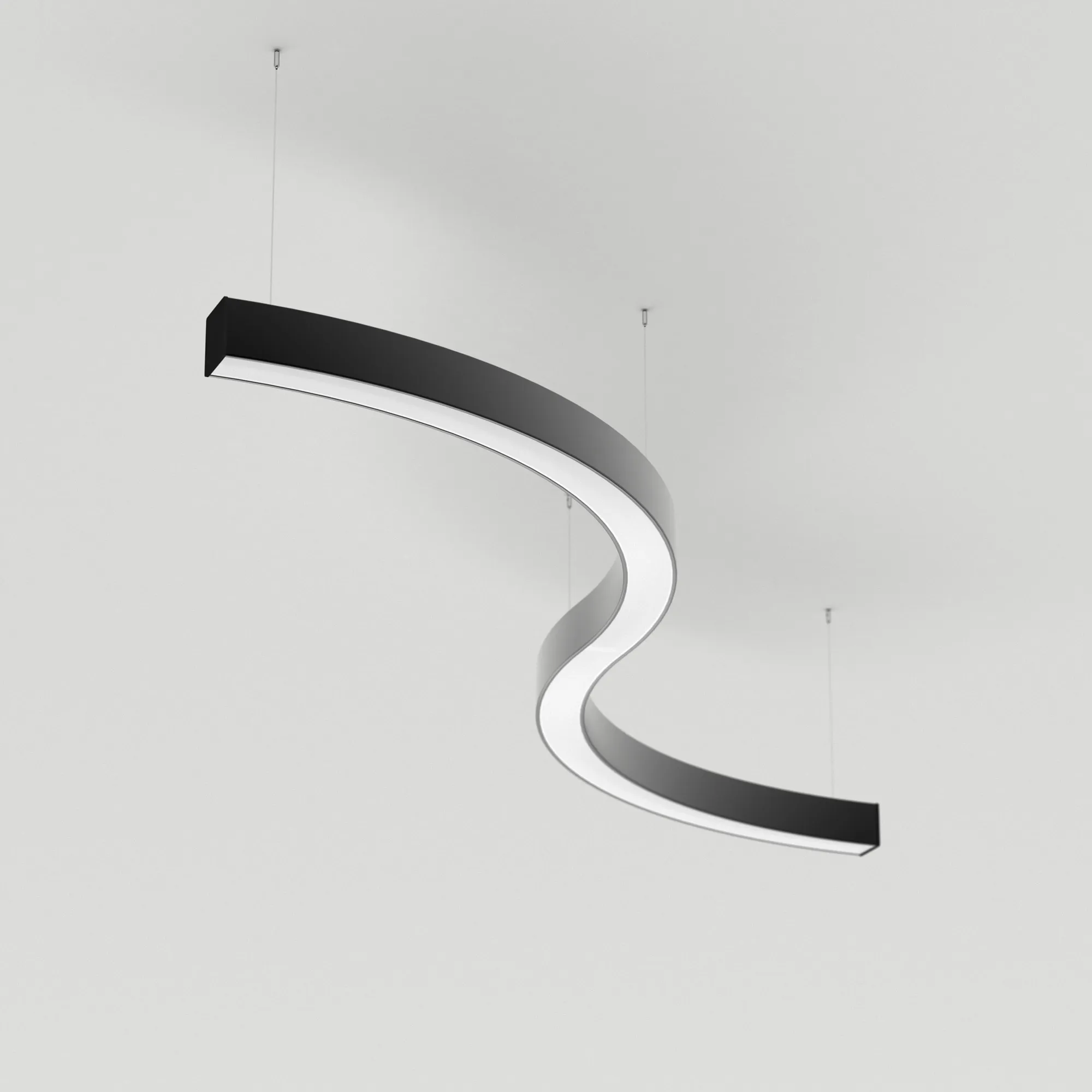 Светильник SP-LINE-HANG ARC-S3535-D1500-124W Warm3000 (BLACK, 230V) (Arlight, Металл) - изображение товара