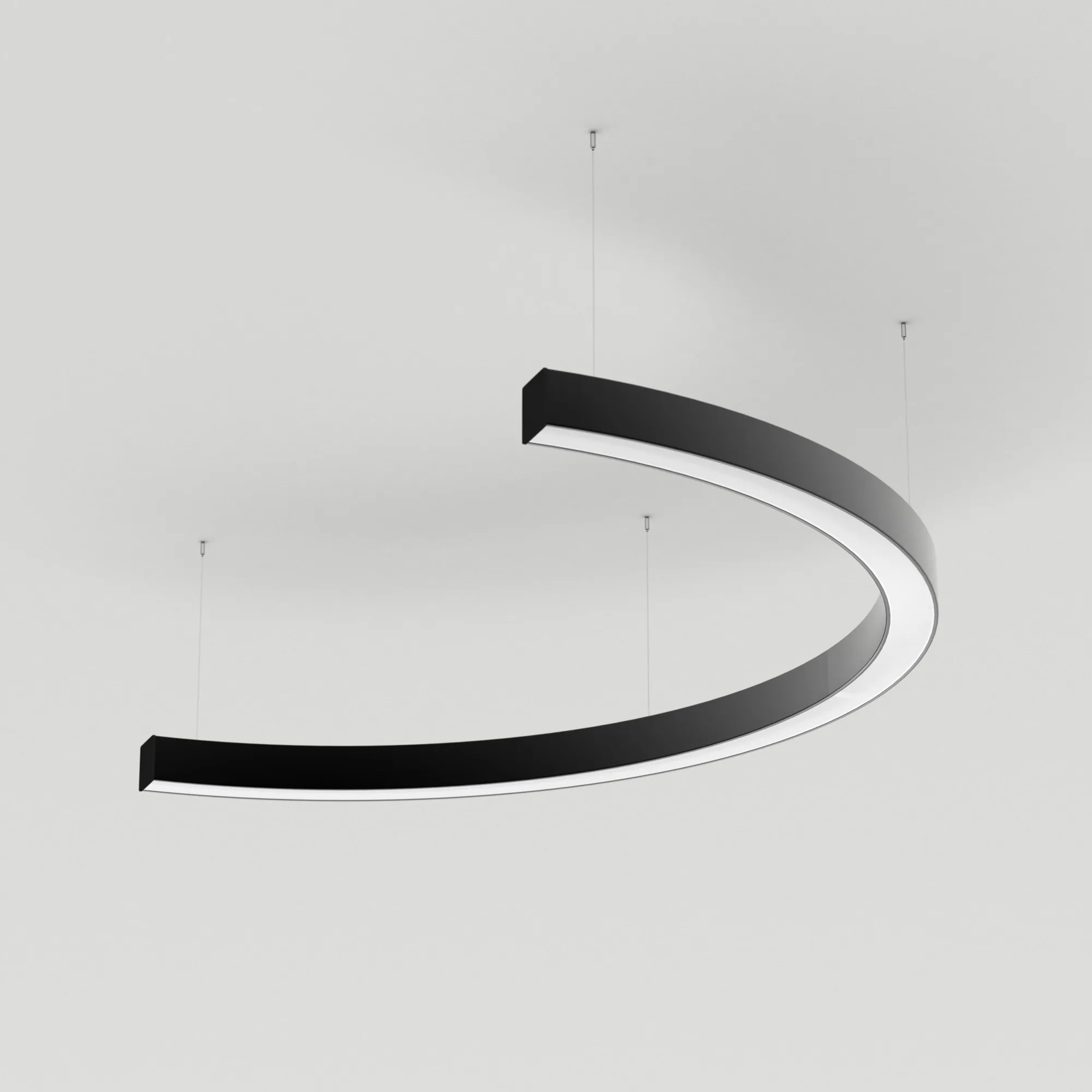 Светильник SP-LINE-HANG-ARC-C3535-D800-28W Warm3000 (BLACK, 230V) (Arlight, Металл) - изображение товара