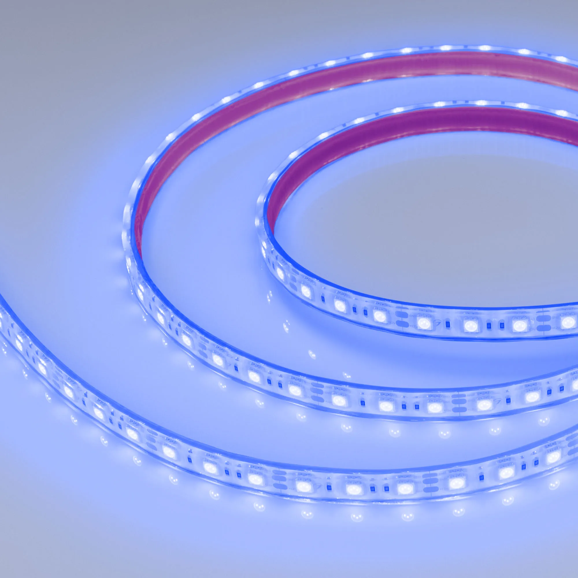Лента светодиодная герметичная RTW-PFS-B60-13mm 12V Blue (14.4 W/m, IP68, 5060, 5m) (Arlight, 14.4 Вт/м, IP68) - изображение товара