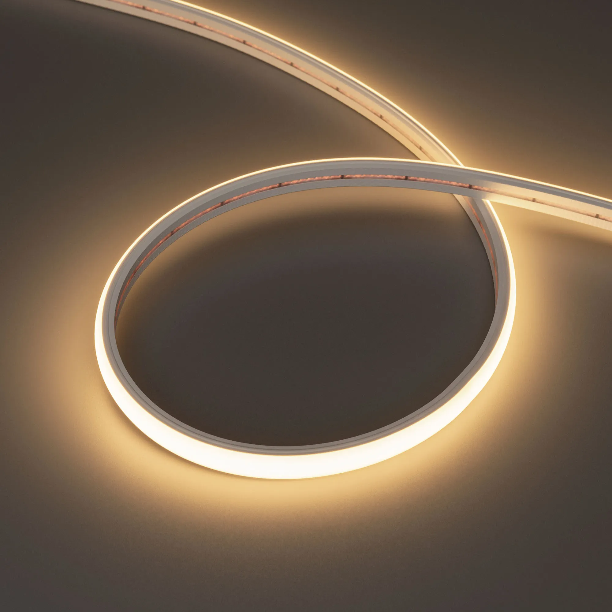 Лента светодиодная герметичная MOONLIGHT-TOP-X320-11x7mm 24V Warm3000 (10 W/m, IP65, CSP, 5m, wire x2) (Arlight, Силикон) - изображение товара