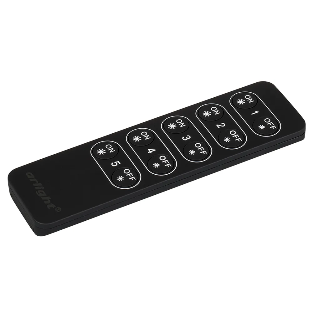 Пульт SR-2833K5 Black (диммер 5 зон) (Arlight, IP20 Пластик, 3 года) - изображение товара