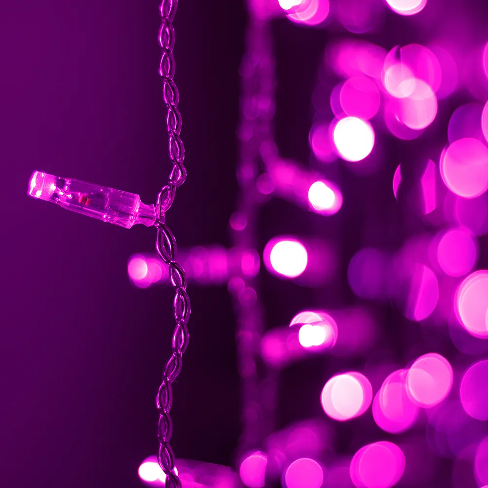 Светодиодная гирлянда ARD-CURTAIN-CLASSIC-2000x3000-CLEAR-760LED Pink (230V, 60W) (Ardecoled, IP65) - изображение товара